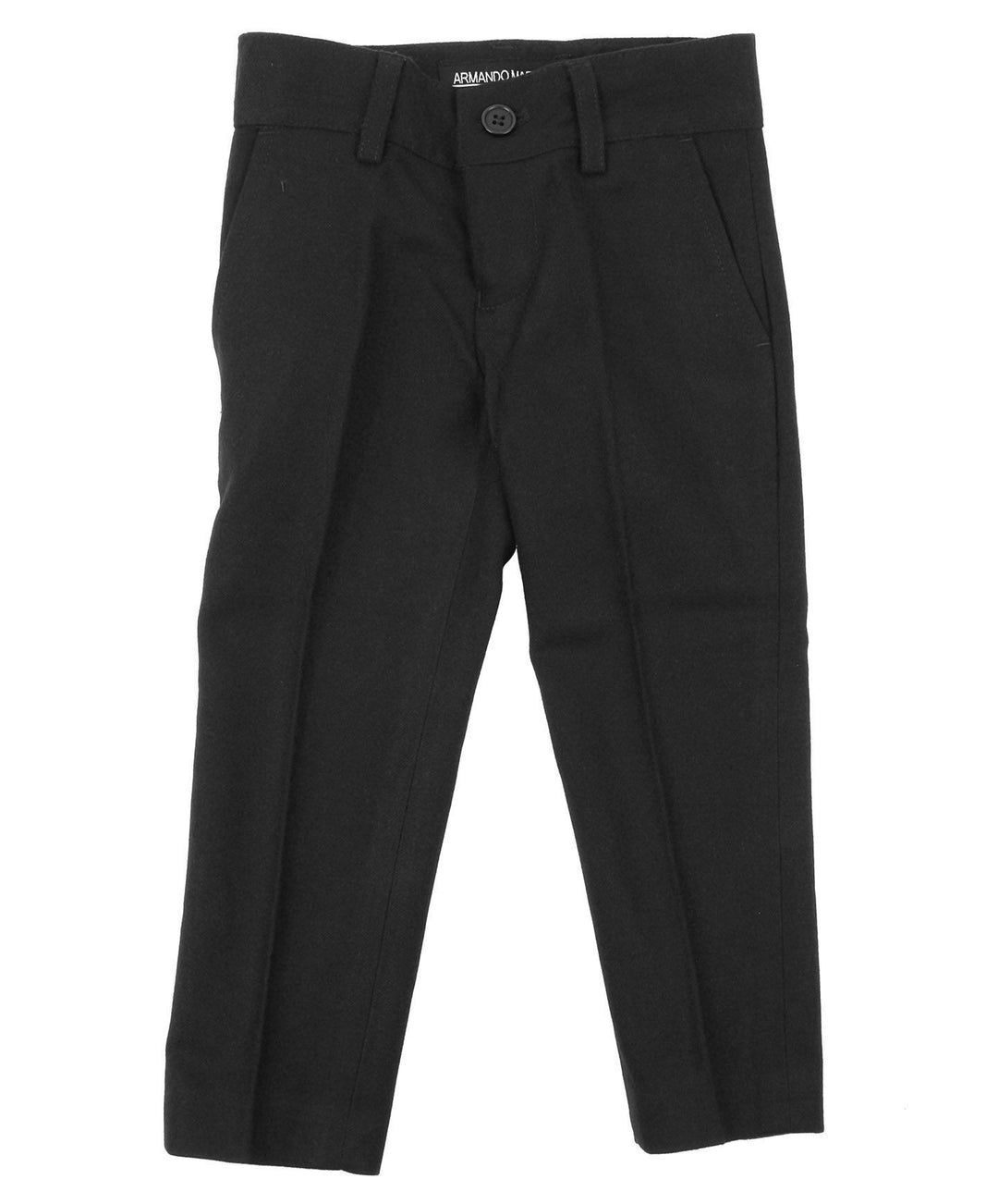 pants wool look slim fit - black