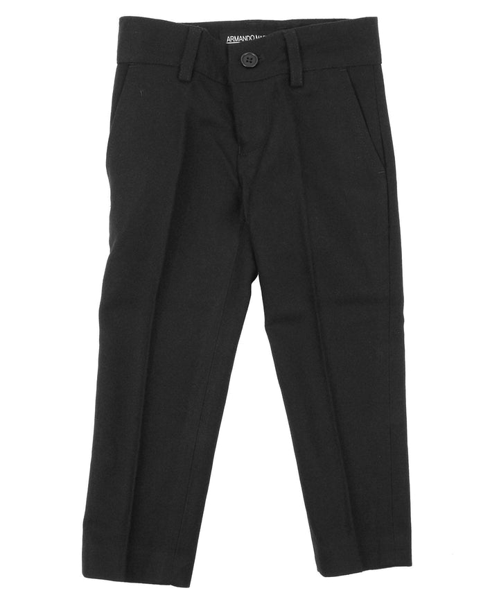 pants wool look slim fit - black