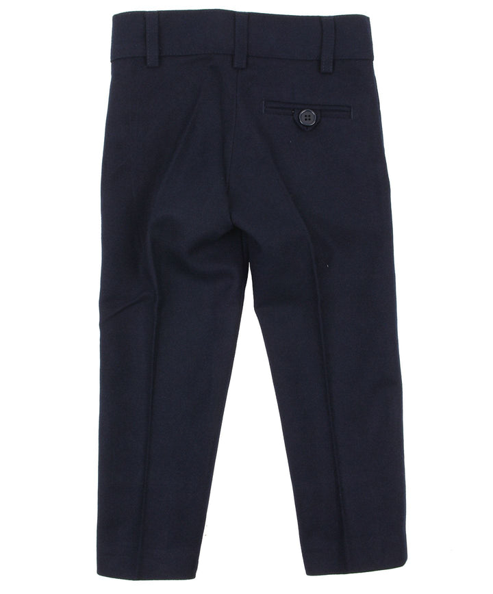 pants wool look slim fit - navy