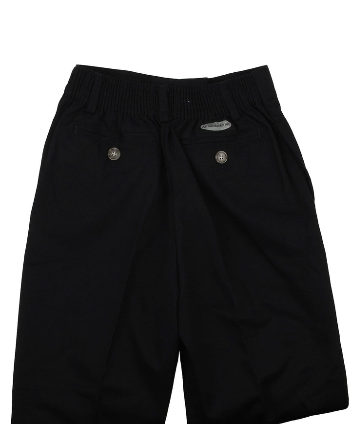 pants cotton regular fit - black