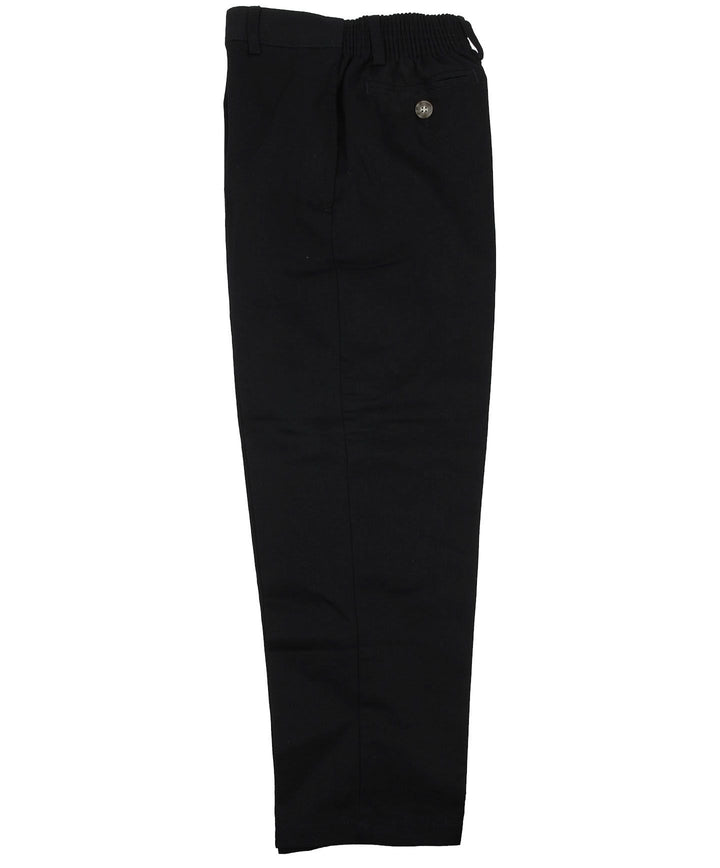 pants cotton regular fit - black