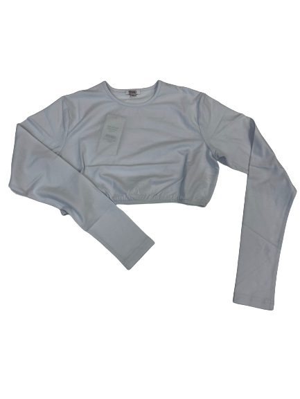 shell long sleeve crop organic cotton - white